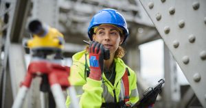 Female steel surveyor. 